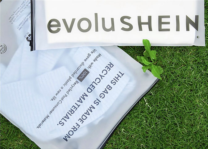 evoluSHEIN sustainable packaging